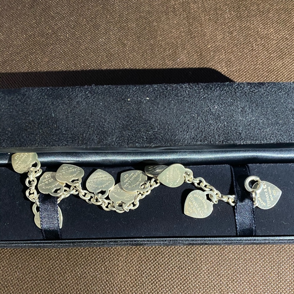 Tiffany & Co heart charm bracelet
